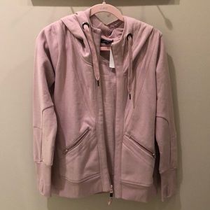 Blush Pink Sweatshirt Jacket